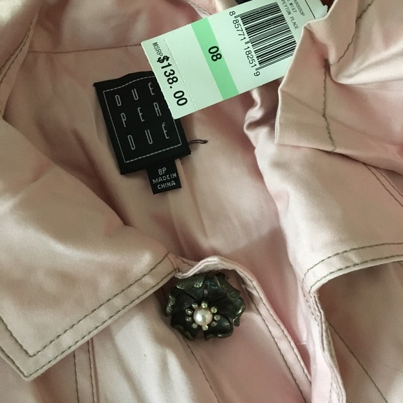 Due Per Due pink utility jacket with pockets Petite size - Picture 6 of 8